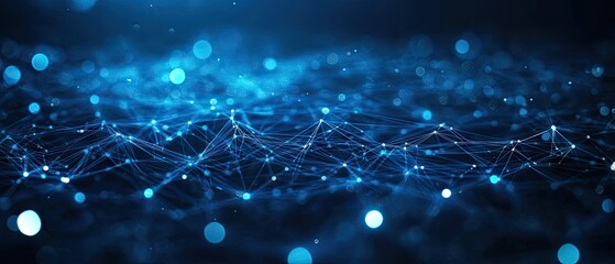 Abstract network of interconnected data points