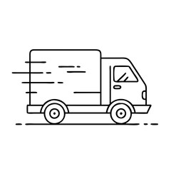 delivery truck icon, delivery truck vector illustration-simple illustration of delivery truck, perfect for delivery truck logos and icons