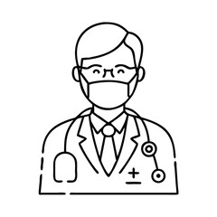 doctor icon, doctor vector illustration-simple illustration of doctor, perfect for doctor logos and icons