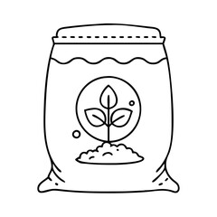 fertilizer bag icon, fertilizer bag vector illustration-simple illustration of fertilizer bag, perfect for fertilizer bag logos and icons
