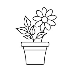 flower pot icon, flower pot vector illustration-simple illustration of flower pot, perfect for flower pot logos and icons