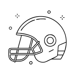 football helmet icon, football helmet vector illustration-simple illustration of football helmet, perfect for football helmet logos and icons