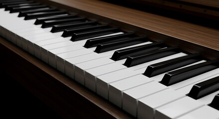 Ebony and Ivory: A 3D Render of Piano Keys AI Generated