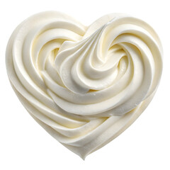 Heart-Shaped Meringue with Swirled Texture – Romantic Valentine's Day Dessert in Macro Photography