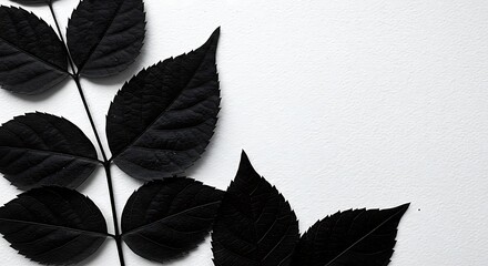 Shadow Play: Monochrome Leaves AI Generated
