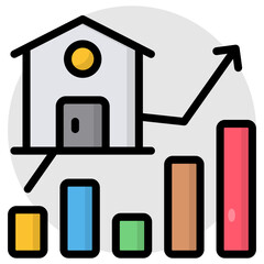 An icon design of property analytics
