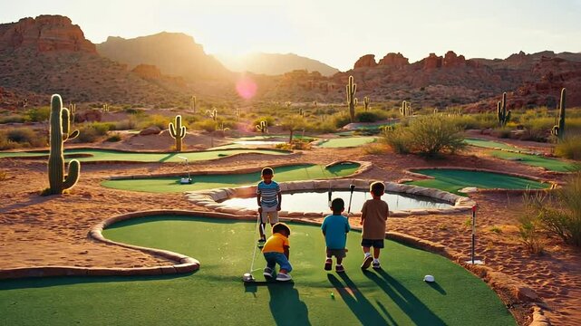 Mini golf for children.