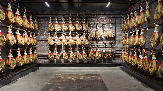 Spanish Iberian ham store.