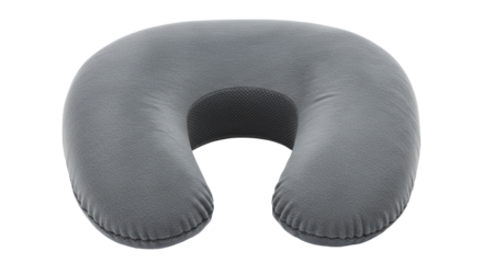 Isolated Grey Travel Pillow