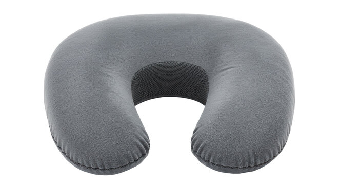 Isolated Grey Travel Pillow