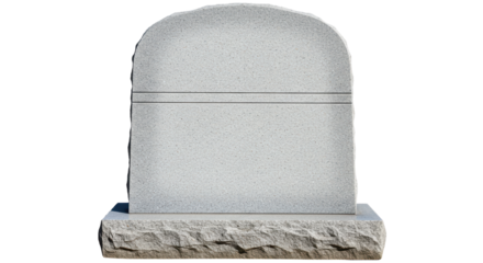 Isolated Blank Gravestone