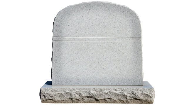 Isolated Blank Gravestone