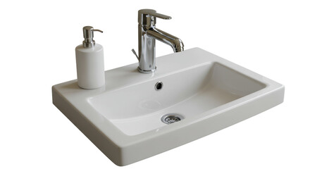 Isolated Bathroom Sink with Soap Dispenser