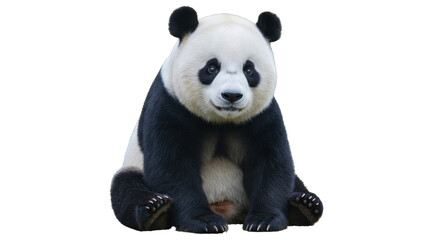 Isolated Sitting Panda Bear Cute Wildlife Animal