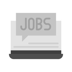 Job Notification icon vector image. Suitable for mobile apps, web apps and print media.