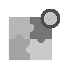 Solve Puzzle icon vector image. Suitable for mobile apps, web apps and print media.