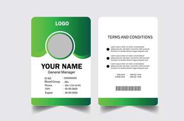 Corporate Id card design with Modern Identity Card Template. 