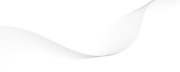 Abstract gray color linear background. Flowing particles future technology concept abstract gray wave curve lines banner.