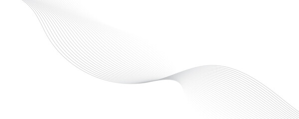 Abstract gray color linear background. Flowing particles future technology concept abstract gray wave curve lines banner.