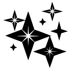 set of stars vector illustration