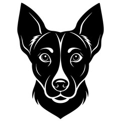 vector illustration of a dog face