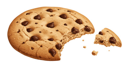 Isolated Chocolate Chip Cookie