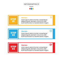 Business Infographic With 3 Options or Steps