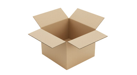 Isolated Empty Cardboard Box