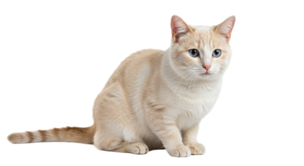 Isolated Cute Cat Sitting