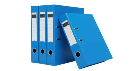 Isolated Blue Ring Binders