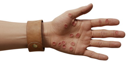 Isolated Palm with Blisters