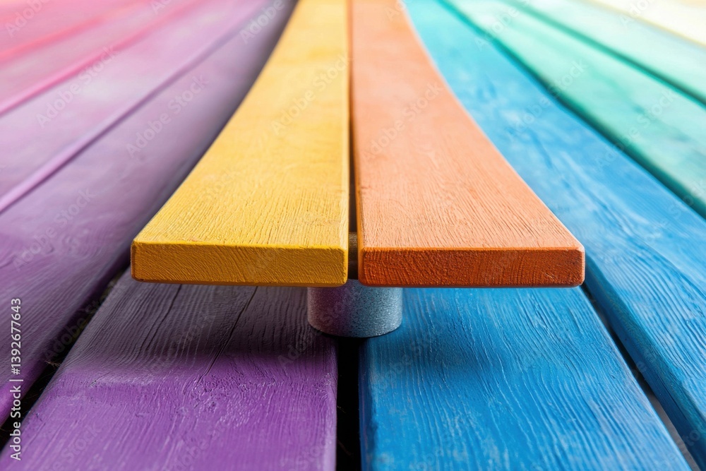 Poster balancing logic and intuition on a playful seesaw colorful playground still life outdoor setting clo