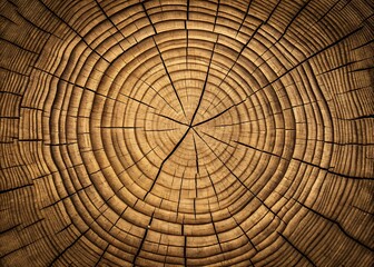 Naklejka premium Close-Up of Tree Trunk Rings – Natural Wood Texture