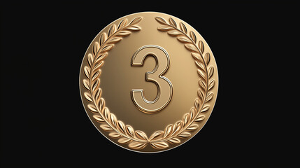 gold coin with dollar sign, three