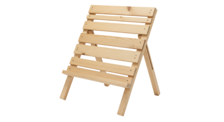 Isolated Light Wood Book Stand with Adjustable Angle