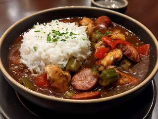name: authentic chicken and sausage gumbo,