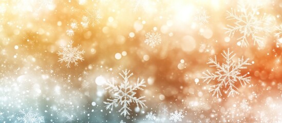 Festive Snowflakes Winter Background
