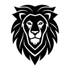 Silhouette Lion Face