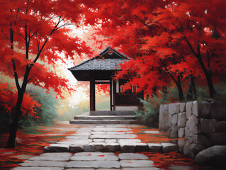 name: autumn temple garden