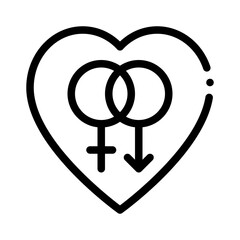 LGBTQ+ line icon
