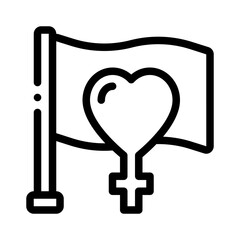transgender line icon