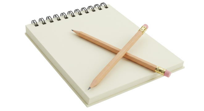 Isolated Sketchbook with Pencils Art Supplies Creative Icon