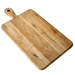 Fototapeta premium Wooden cutting board isolated on transparent background
