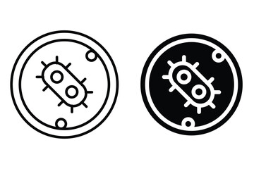 bacteria microorganisms icon. Ideal for training and institutional materials. Probiotic strains icon of microorganisms illustration. 