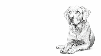 drawing of labrador illustration