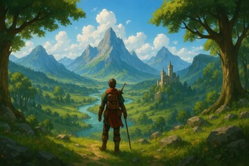 Epic Adventure Awaits in a Majestic Natural Landscape Scene