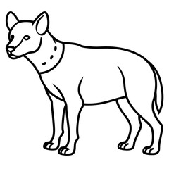 Single-Line Hyena Vector Design