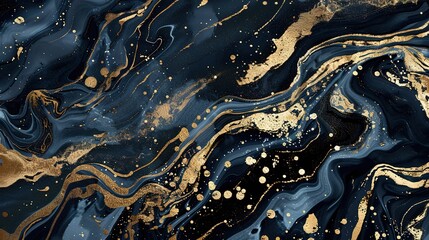 Luxurious Marble Texture with Golden Veins: The Ultimate Presentation of Luxury! The picture focuses on the delicate texture of marble. Against a warm base color, golden veins wind through, like flowi