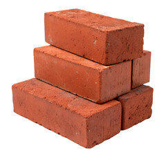 Obraz premium Stack of bricks isolated on transparent background