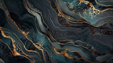 Luxurious Marble Texture with Golden Veins: The Ultimate Presentation of Luxury! The picture focuses on the delicate texture of marble. Against a warm base color, golden veins wind through, like flowi